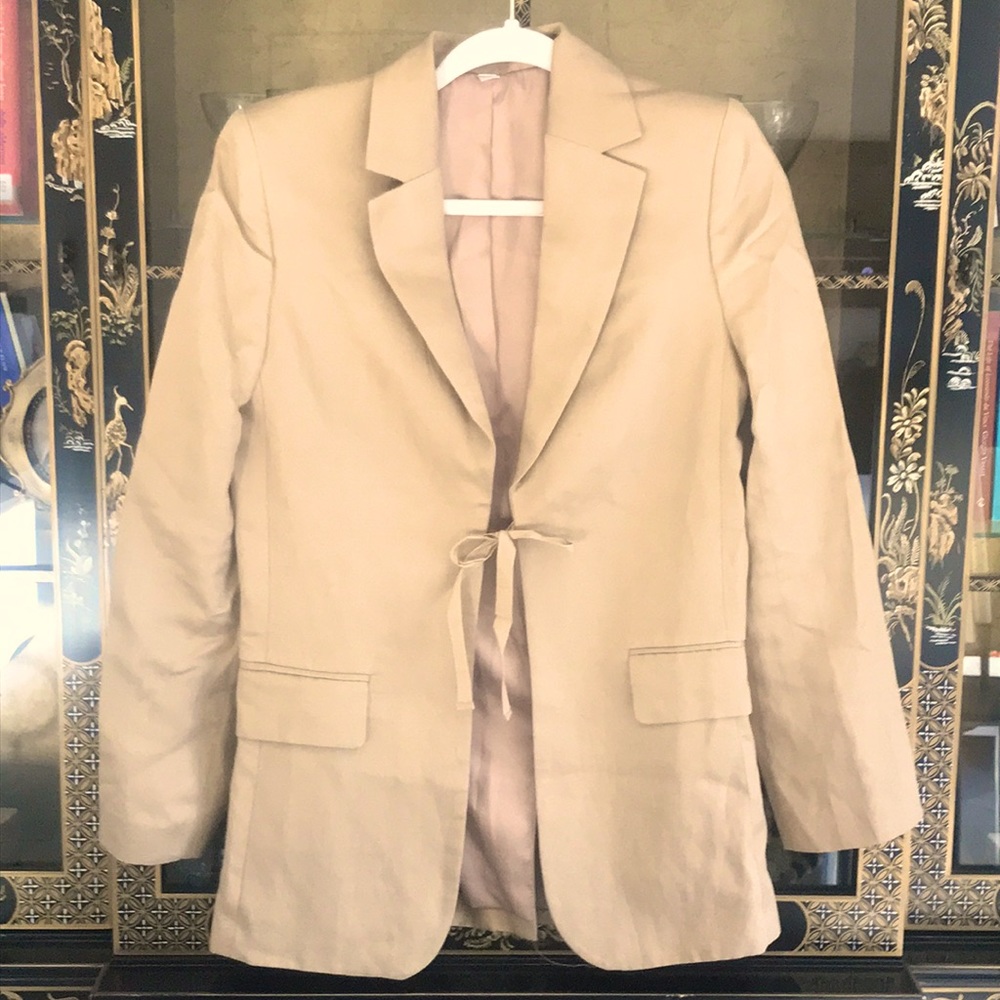H&M Conscious Linen/ Tencel Camel Blazer